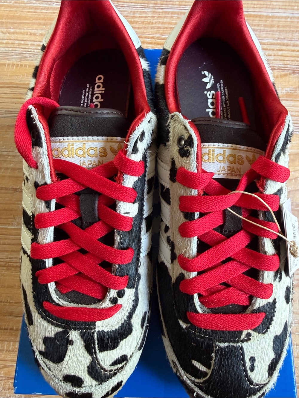 adidas Japan Black & White print Sneakers with Red Accents - Picture 4 of 8